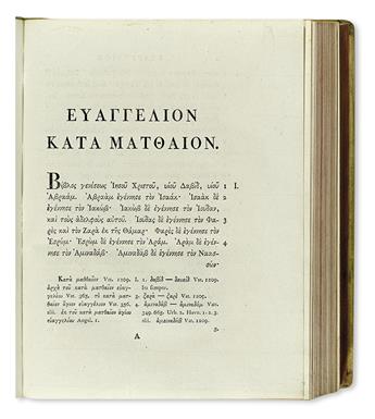 BIBLE IN GREEK.  Quatuor Evangelia Graece.  1788